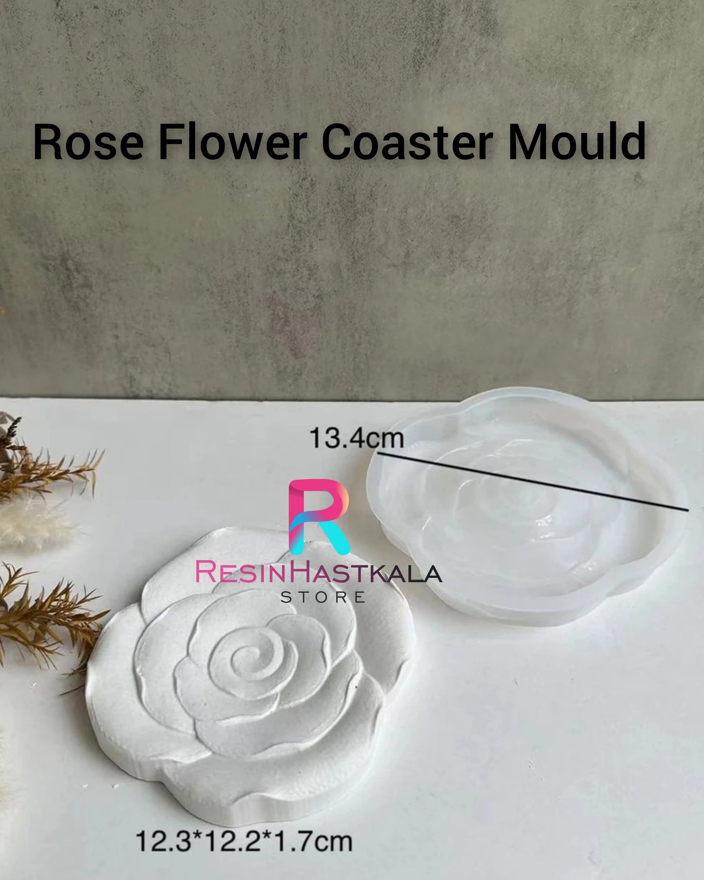 Rose Flower Coaster Mould B
