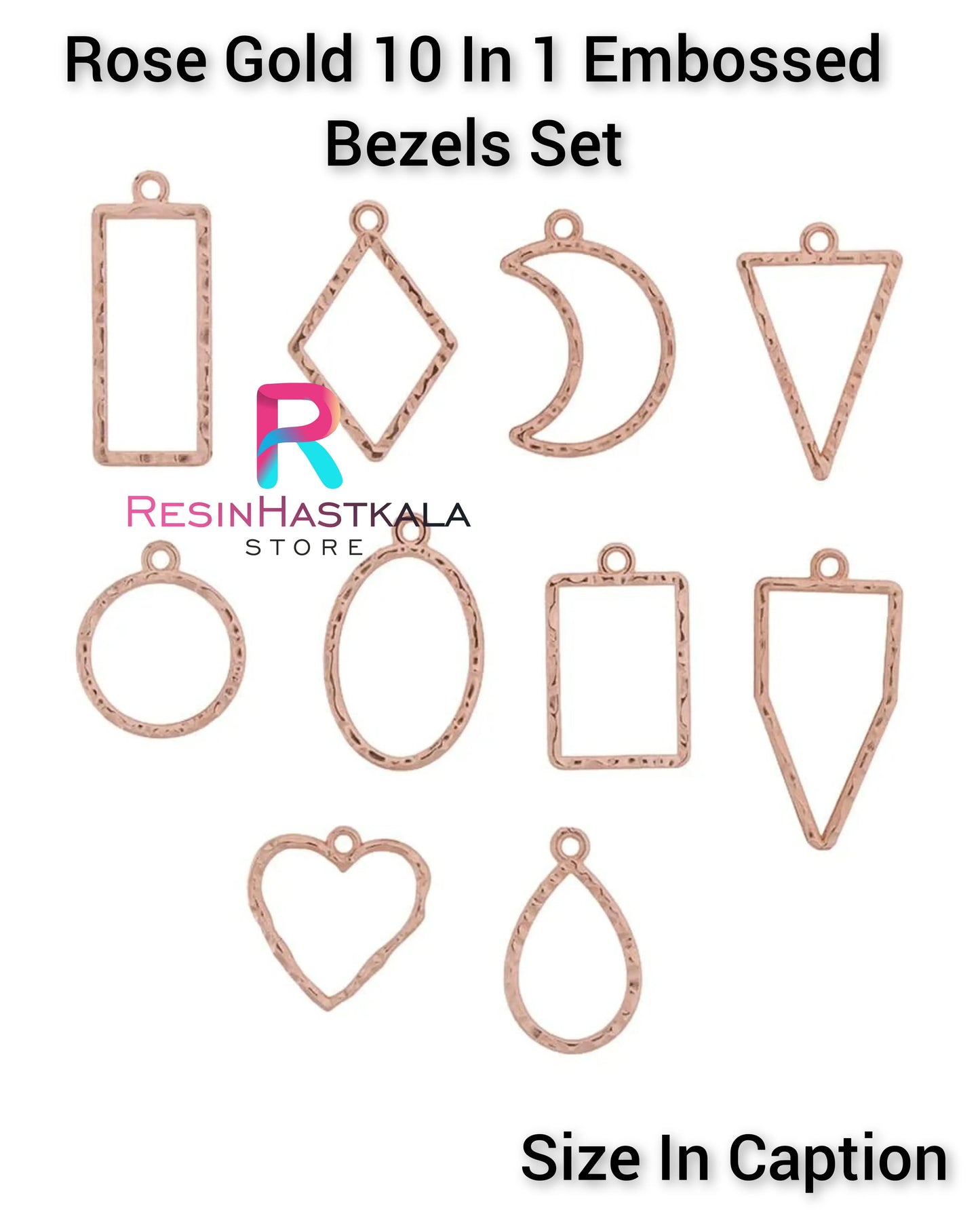 Rose Gold 10 In 1 Embossed Bezels Set