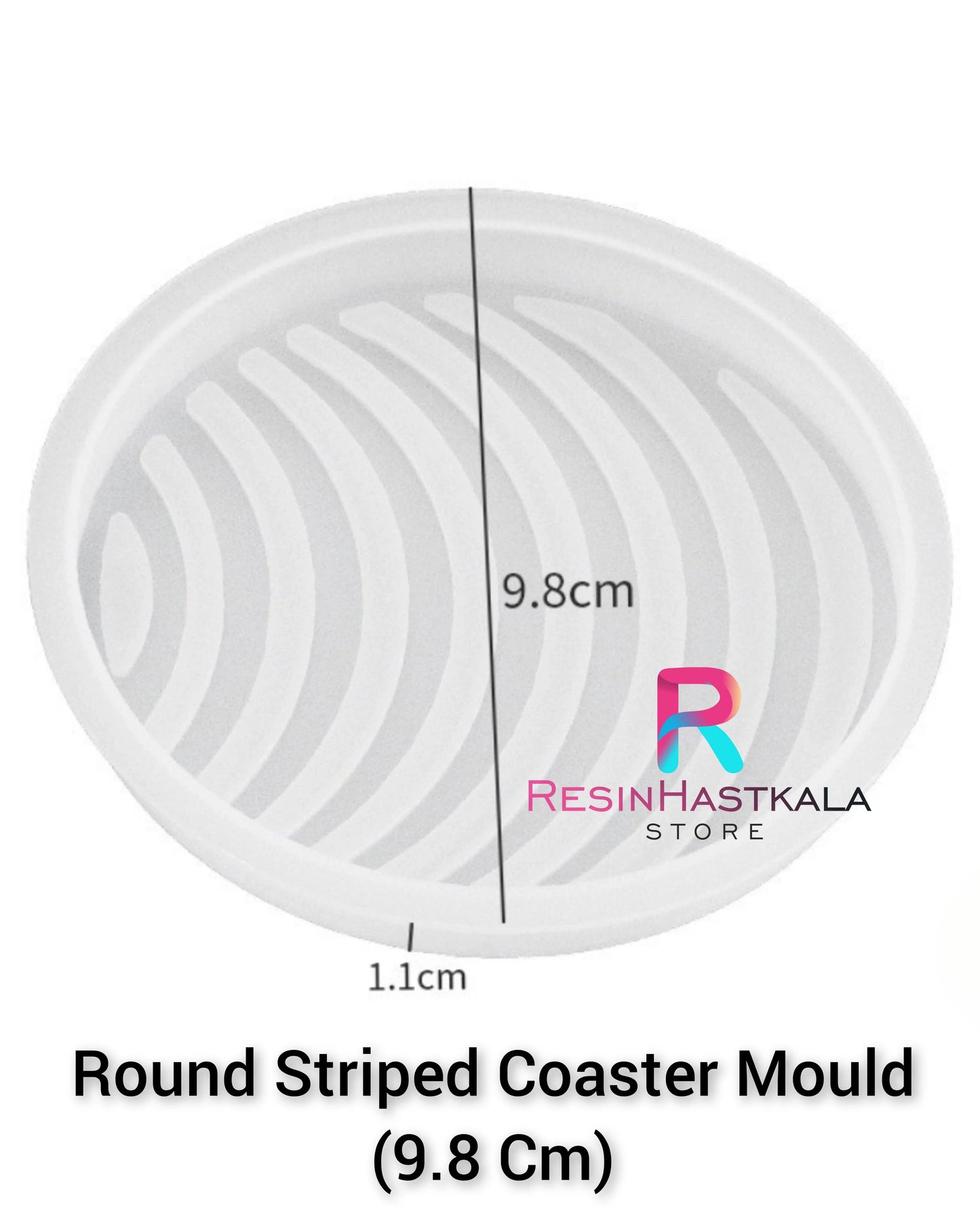 Round Stripped Coaster Mould