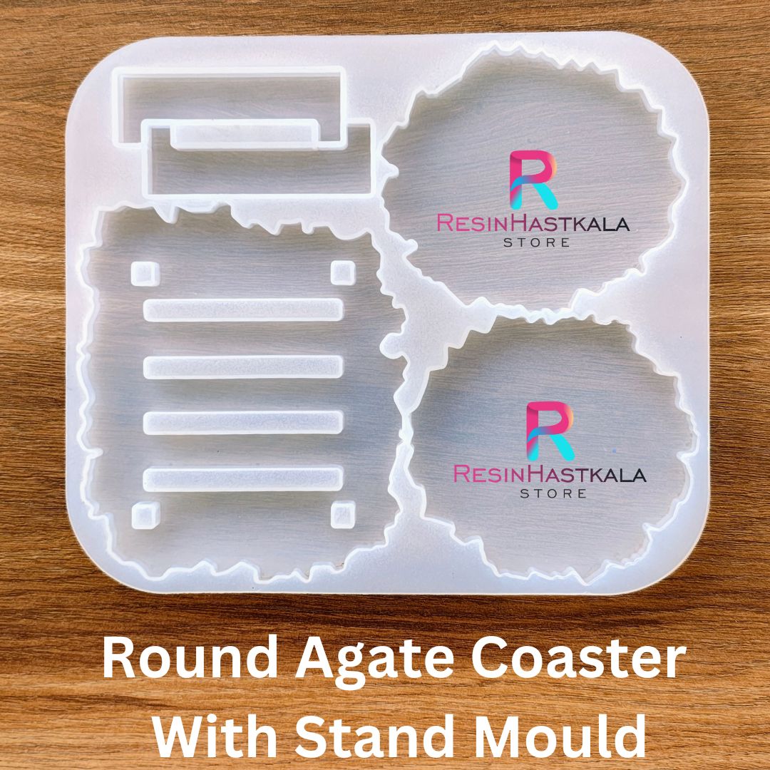 Round Agate Coaster With Stand Mould