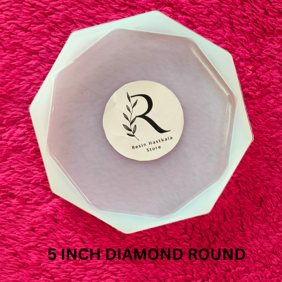 5 Inch Diamond Round Coaster Mould