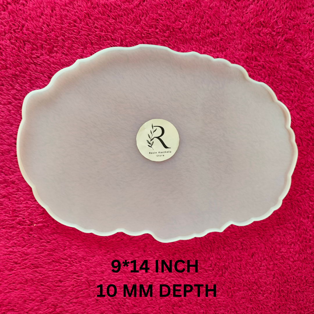 9*14 Inch Oval Agate Tray / Photo Frame Mould