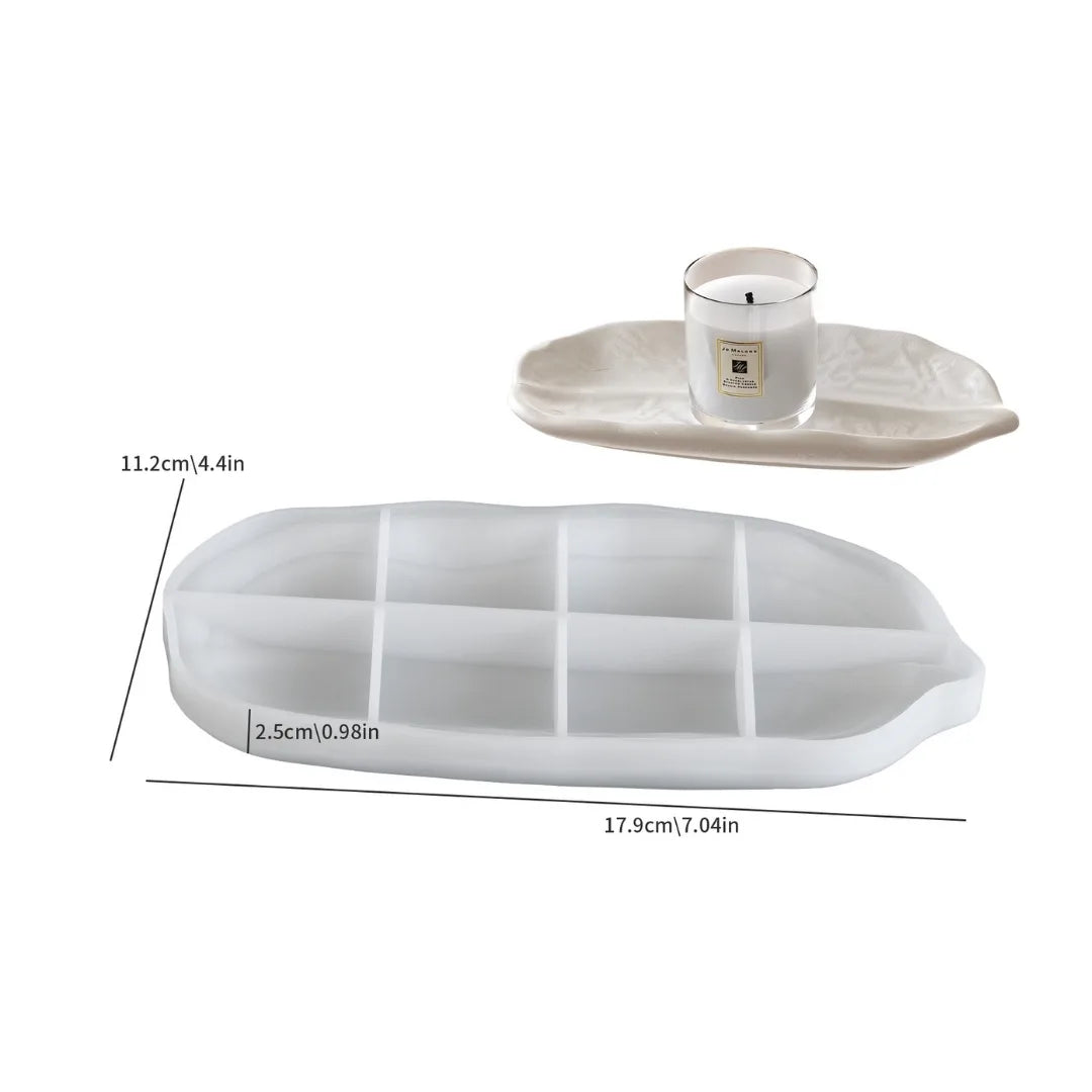 Serene Leaf Tray Mould for Resin, Concrete Art, Jewellery Display & Tray Making