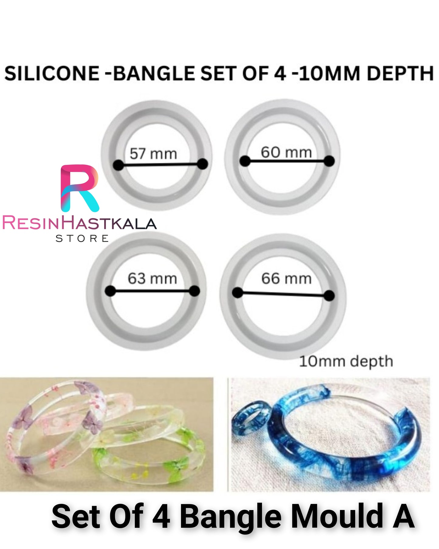 Set Of 4 Bangle Mould A