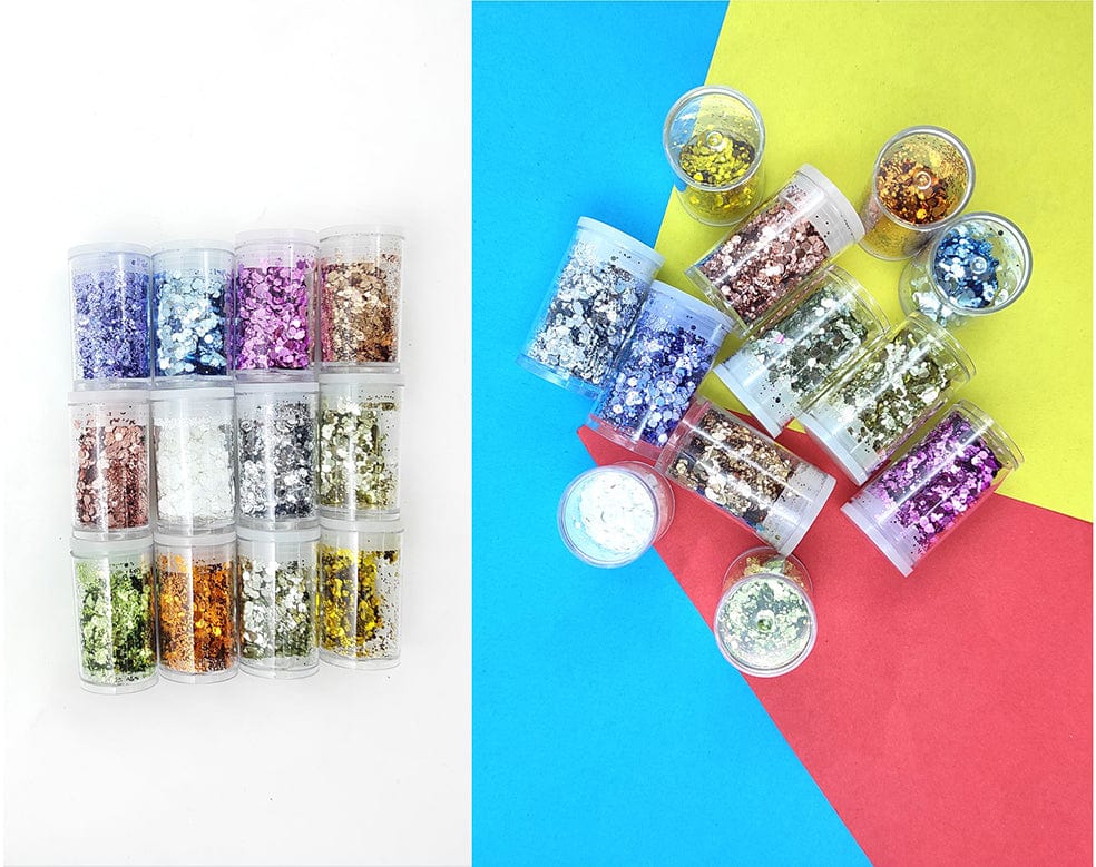 Set of 12 Mermaid Glitter Chunks