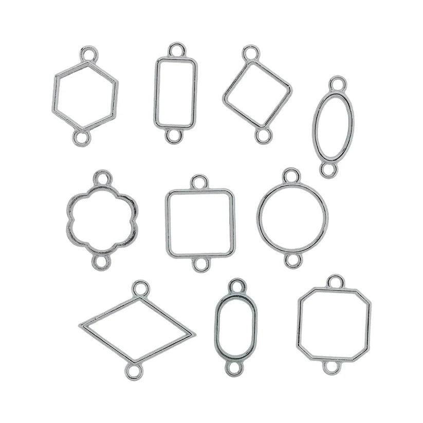 Silver 10 in 1 Rakhi & Bracelet Bezels Set (BZ180)