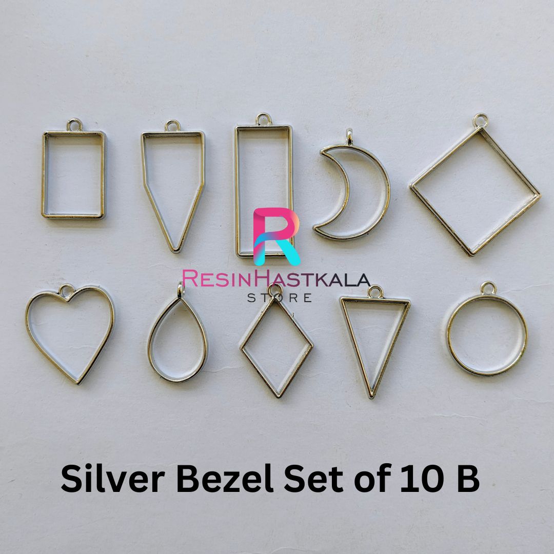 Silver Bezel Set of 10 B