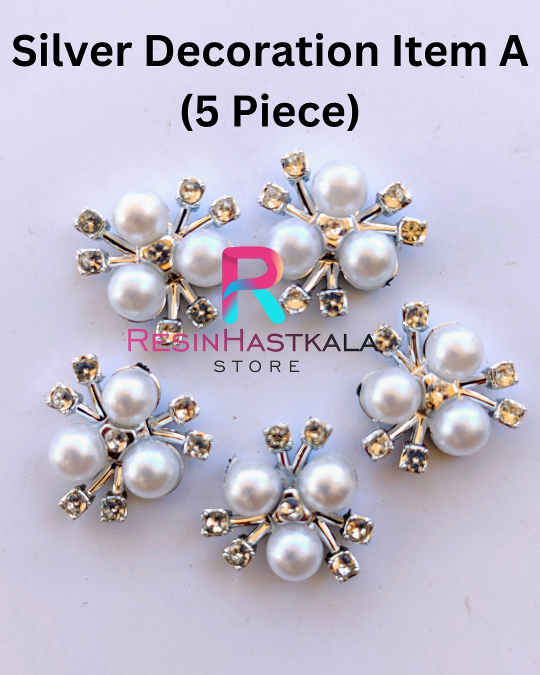 Silver Decoration Item A (5 Piece)