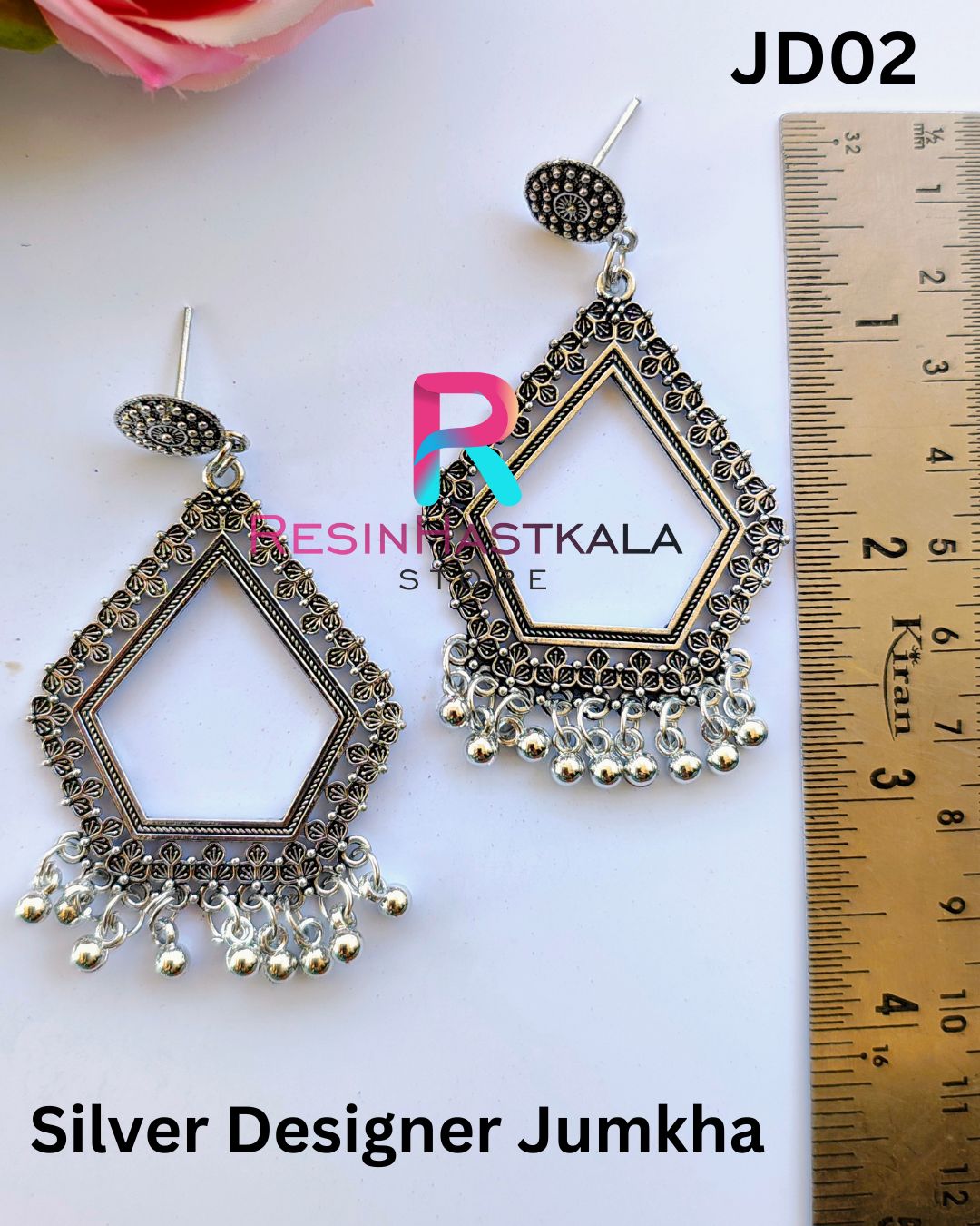 Silver Designer Earring Bezel/Jumkha (JD02)