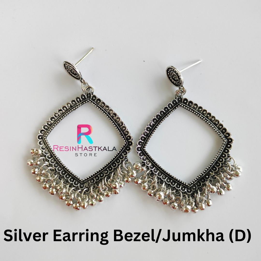 Silver Earring Bezel/Jumkha (D)