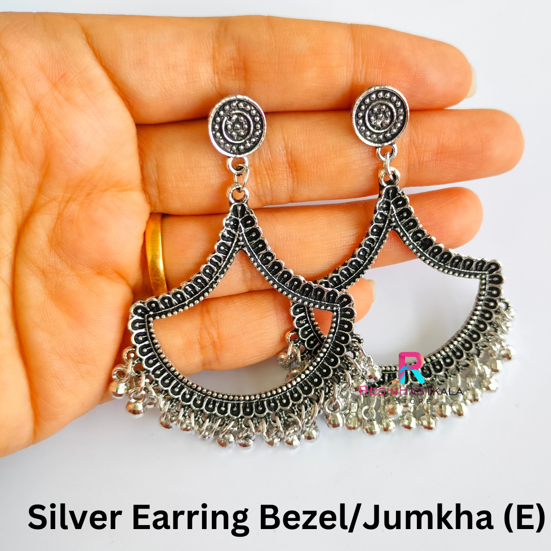 Silver Earring Bezel/Jumkha (E)