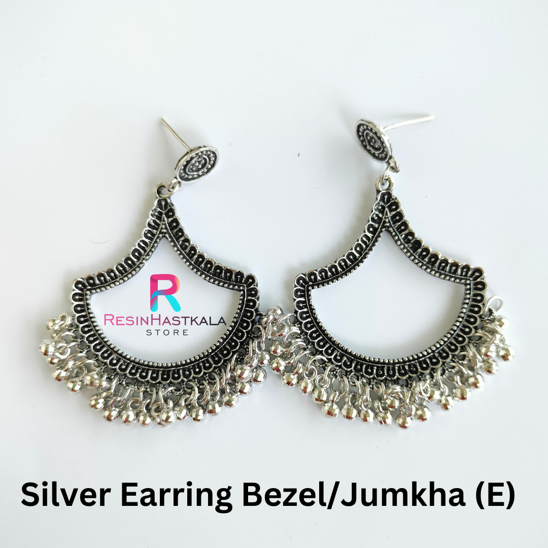Silver Earring Bezel/Jumkha (E)