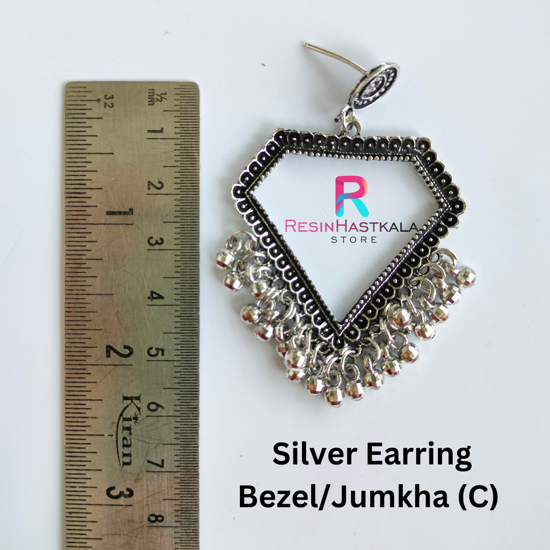 Silver Earring Bezel/Jumkha (C)