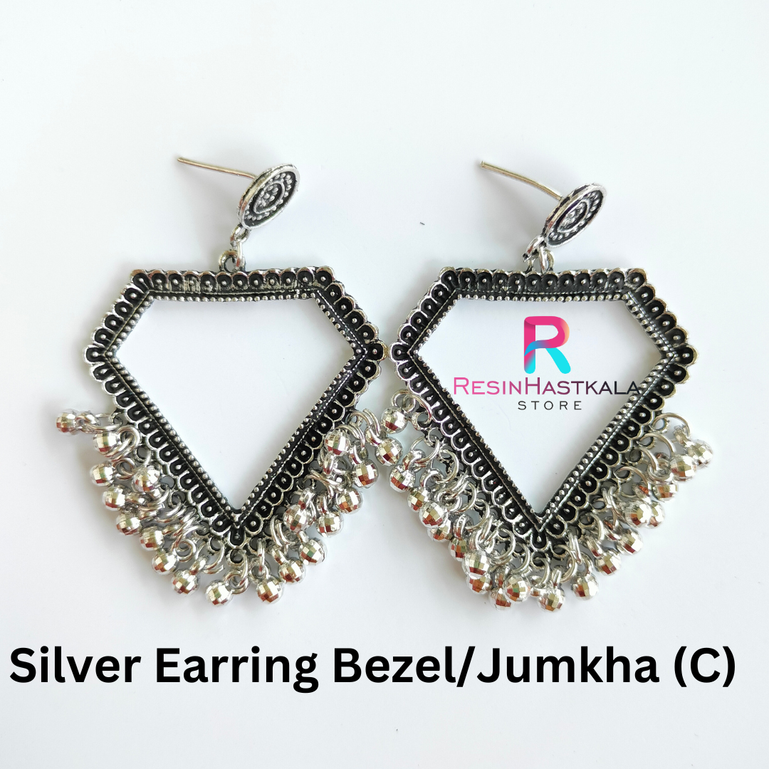 Silver Earring Bezel/Jumkha (C)