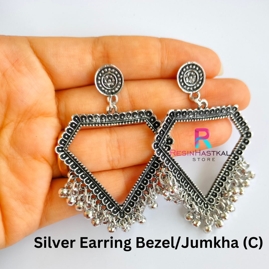 Silver Earring Bezel/Jumkha (C)