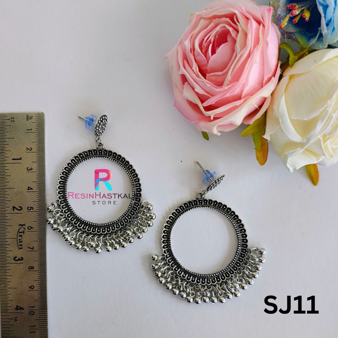 Silver Earring Bezel/Jumkha (A) (SJ11)