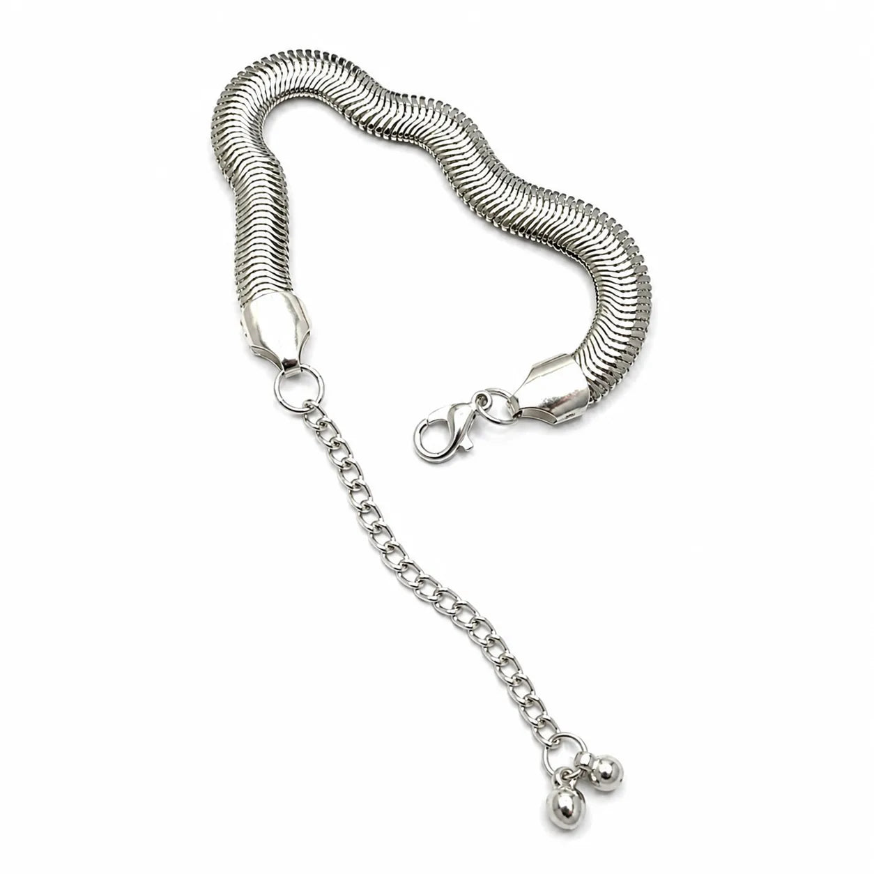 Silver Snake Bracelet & Rakhi Chain