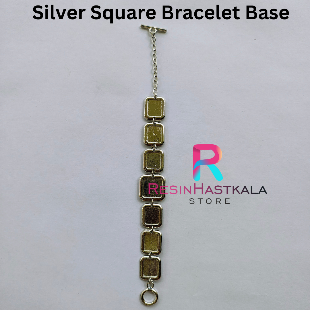 Silver Square Bracelet Base