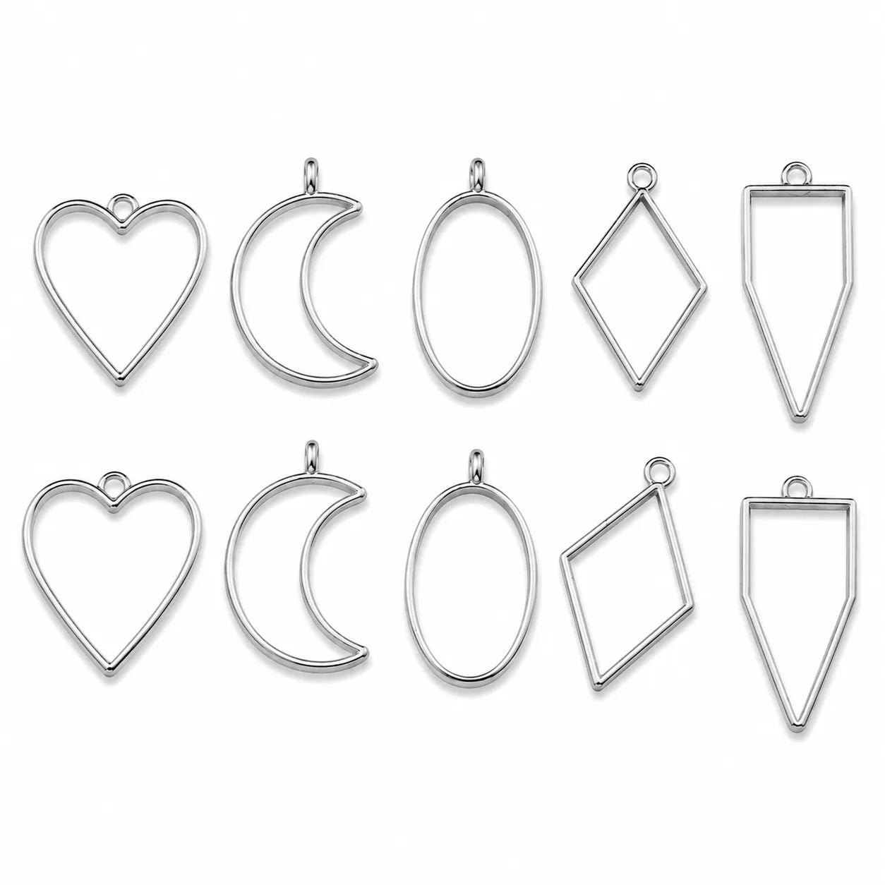 Silver Bezel Set of 10 (A) for Earrings & Pendant
