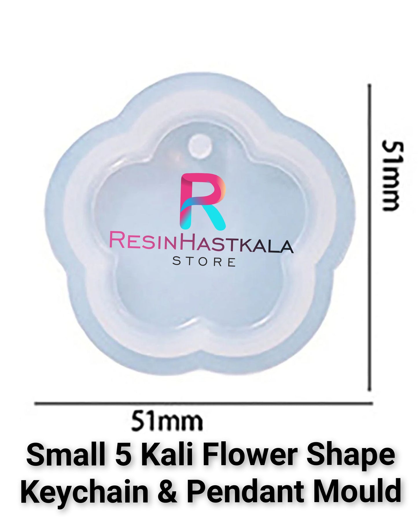 Small 5 Kali Flower Keychain & Pendant Mould