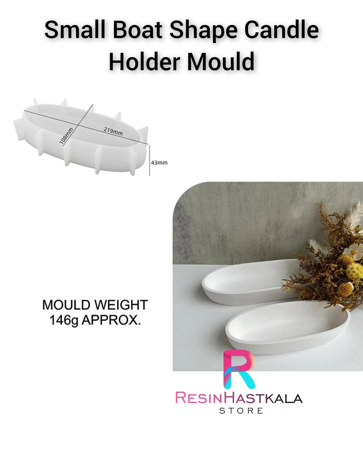 Small Boat Shape Candle Holder Mould
