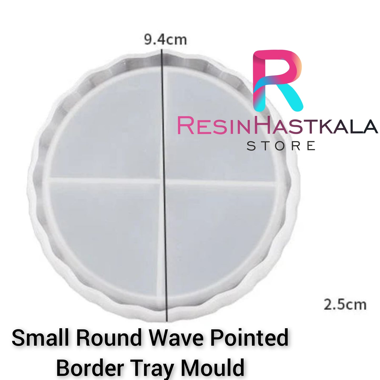 Small Round Wave Pointed Border Tray Mould