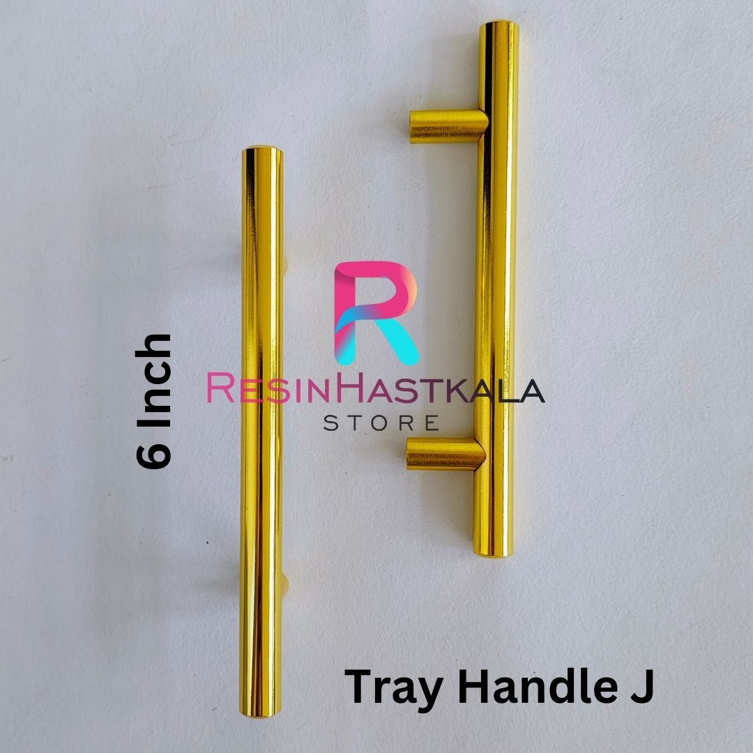 Golden Metal Tray Handle J