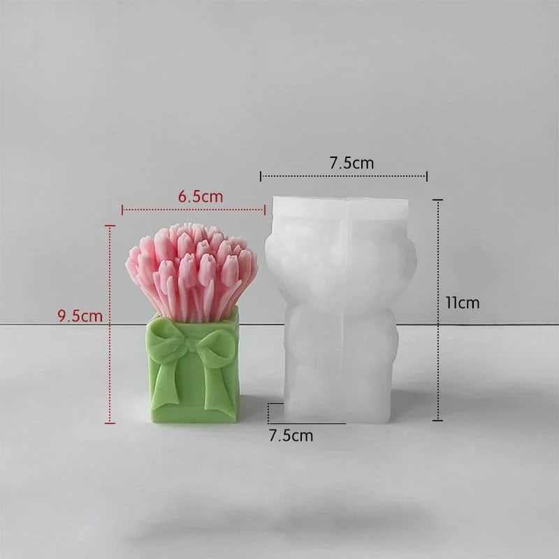 Tulip Bouquet Candle Handmade Mould