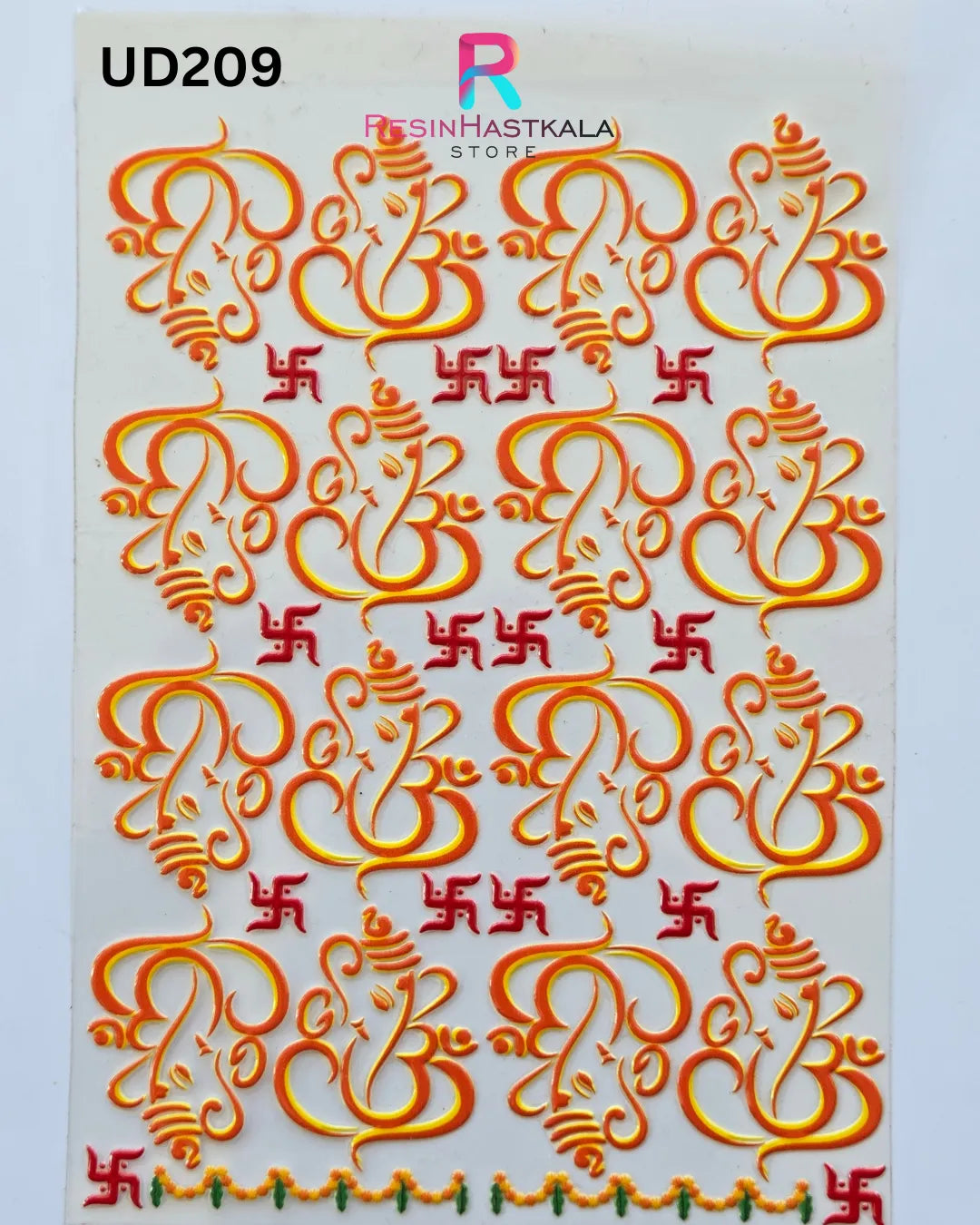 UV DTF Front Sticker for Resin Art – A6 Size (God Design) (UD209)