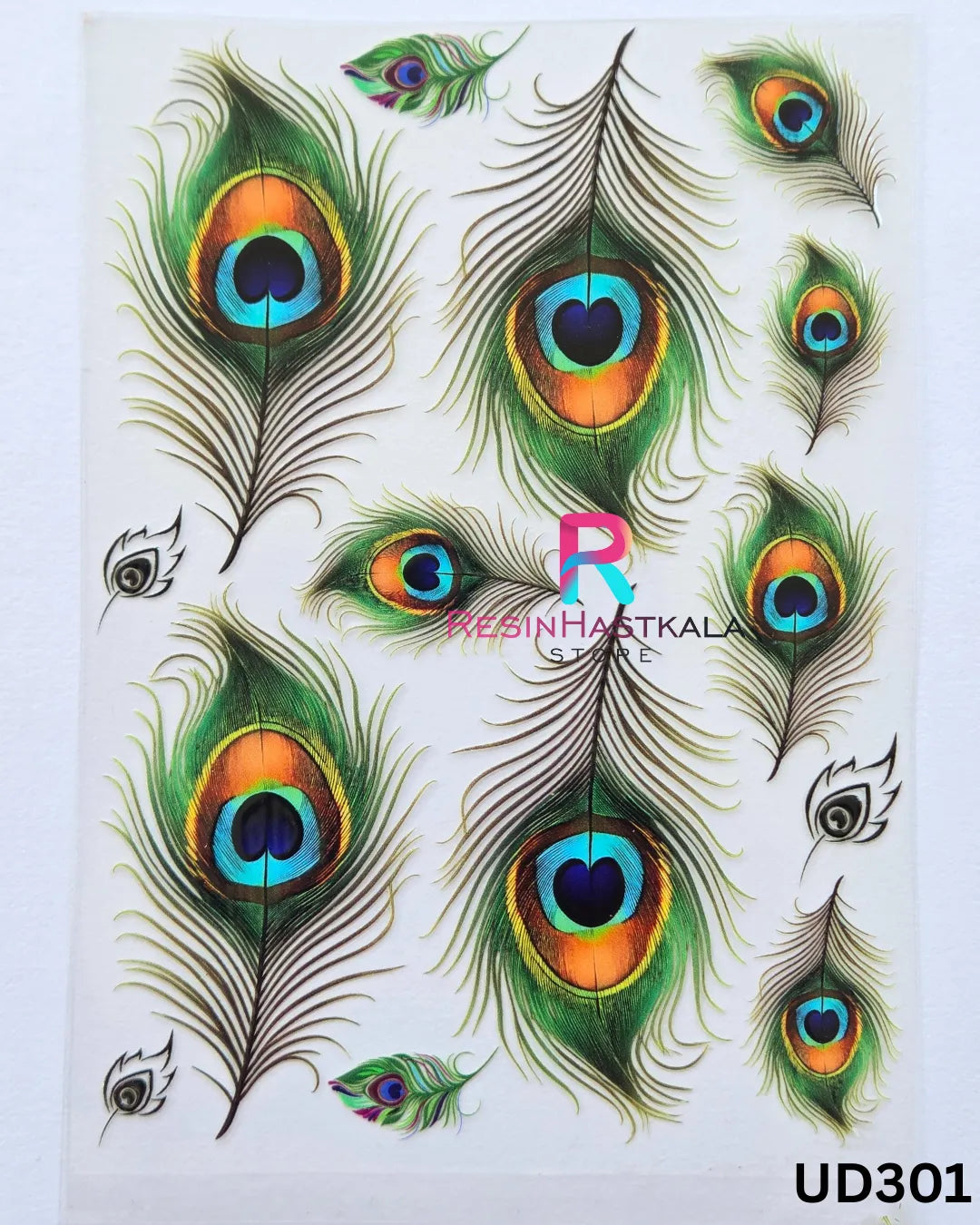 UV DTF Front Sticker for Resin Art – A6 Size (Other Design) (UD301)