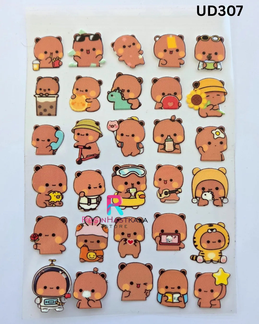 UV DTF Front Sticker for Resin Art – A6 Size (Other Design) (UD307)