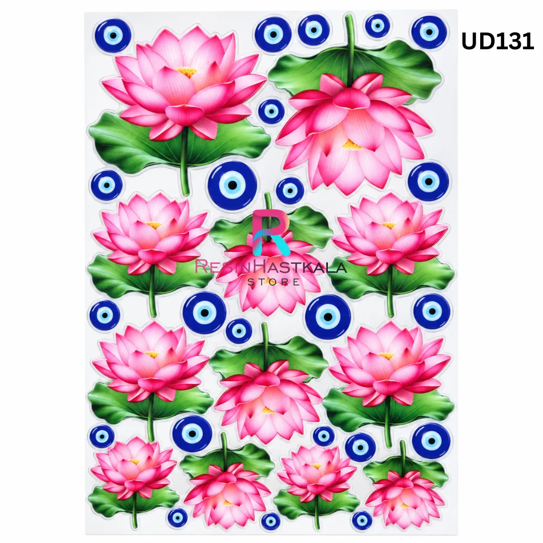 UV DTF Sticker โ A6 Size Flower Design (UD131)