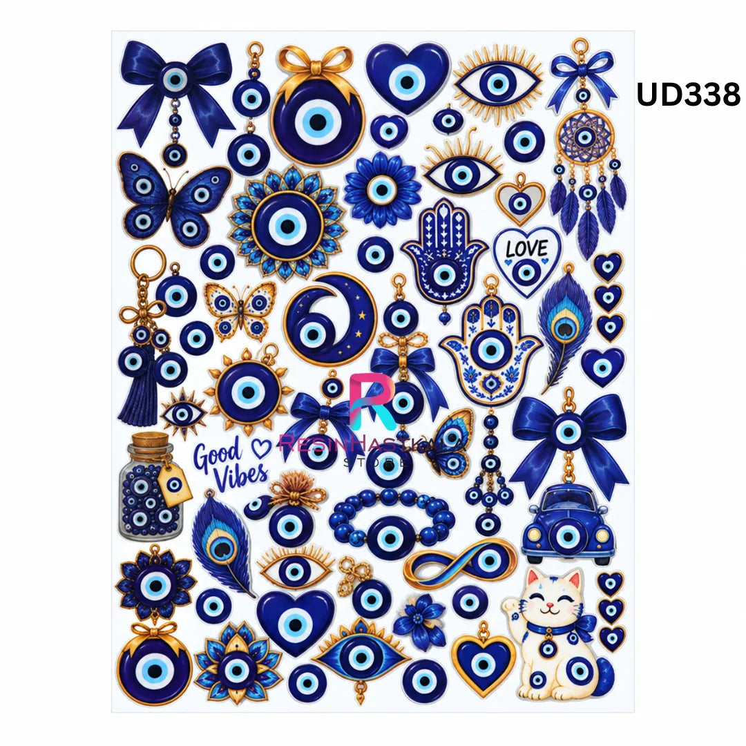 UV DTF Sticker – A6 Size (Evil Eye Design) (UD338)