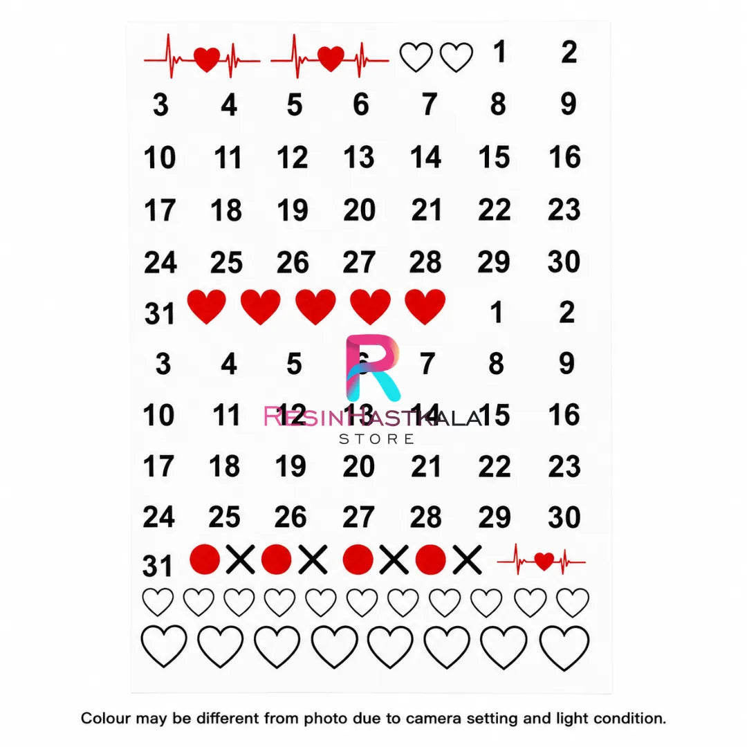 UV DTF Sticker โ A6 Size (Other Calendar Design) (UD313)