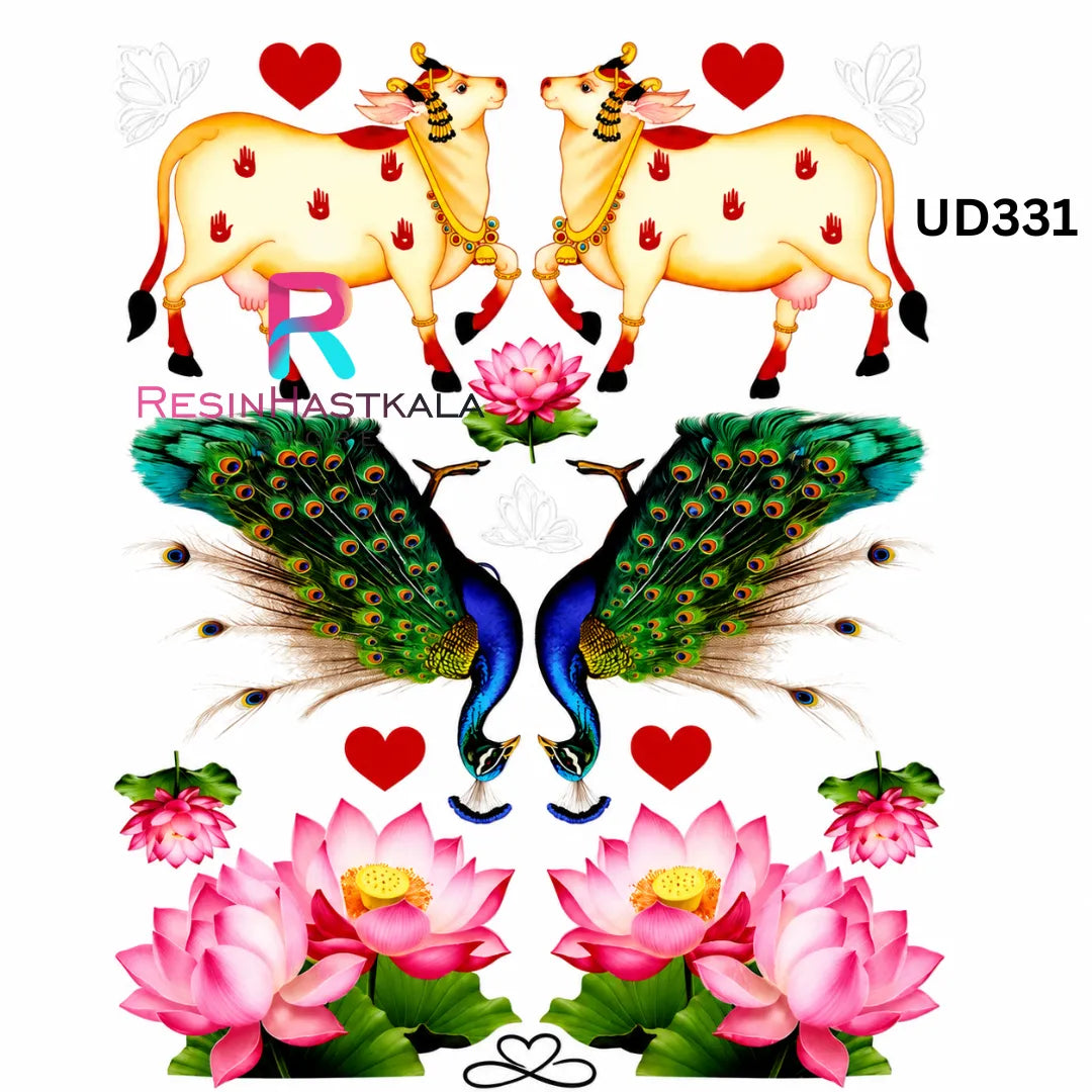 UV DTF Sticker – A6 Size (Pichwai Design) (UD331)