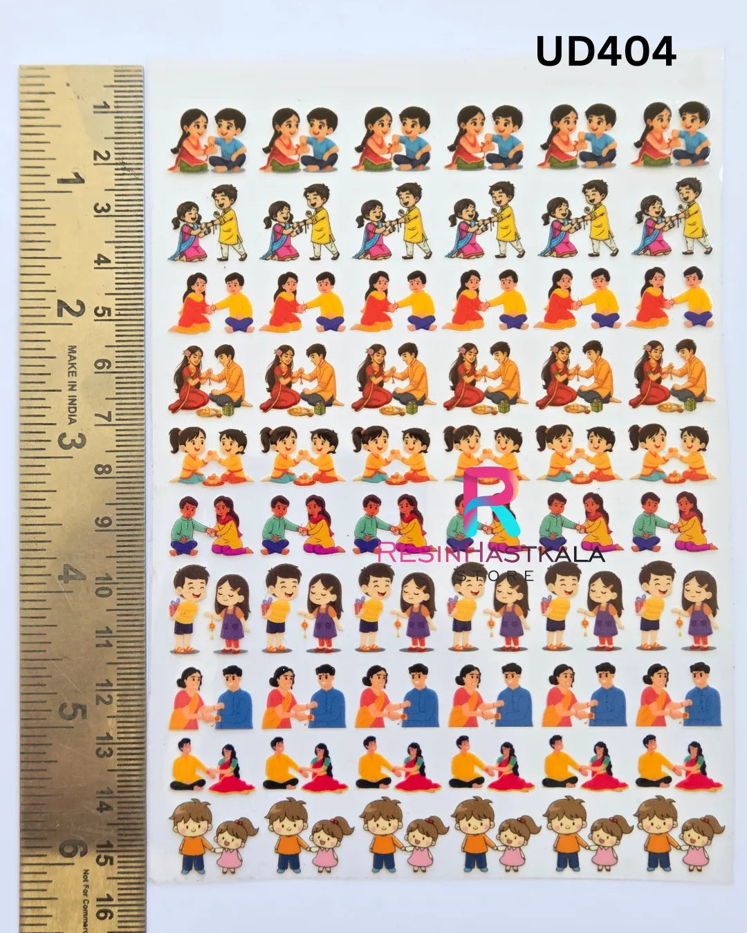 UV DTF Sticker – A6 Size (Rakhi & Bracelet) (UD404)
