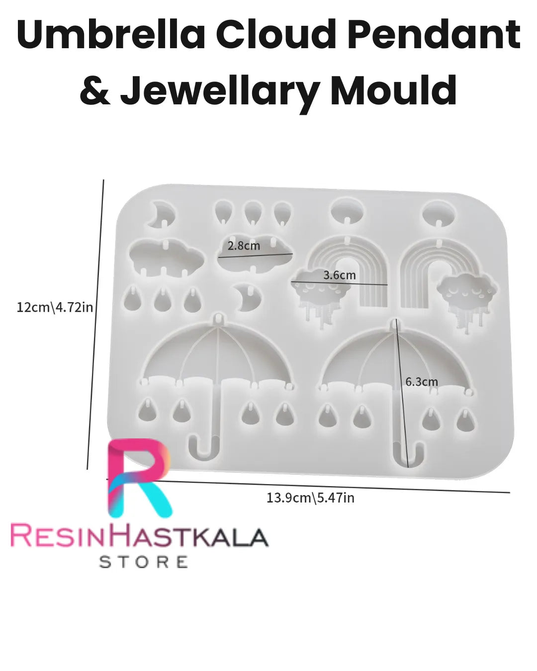 Umbrella Cloud Pendant & Jewellary Mould