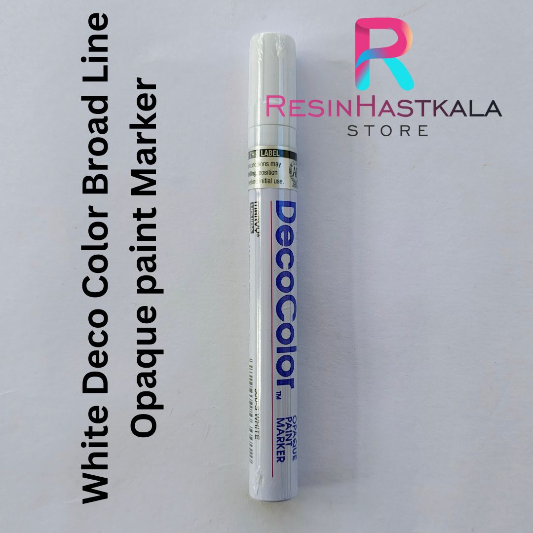 White Deco Color Broad Line Opaque paint Marker