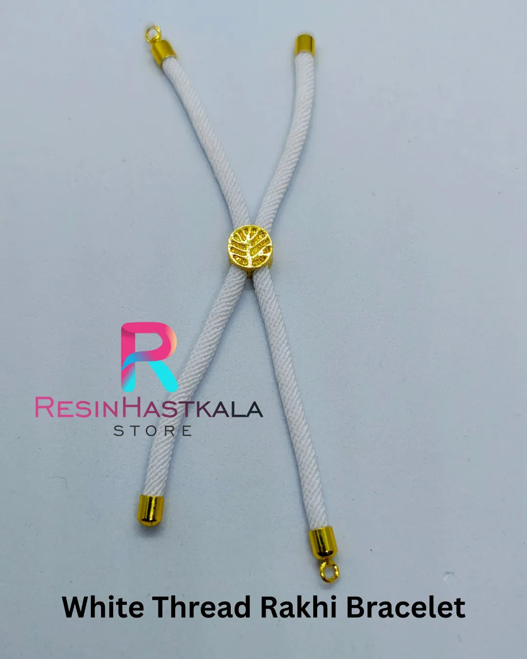 White Thread Rakhi Bracelet