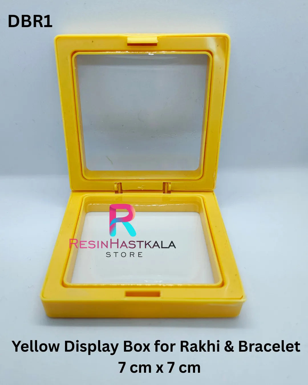 Yellow Display Box for Rakhi & Bracelet & Jewellery (7 cm x 7 cm)