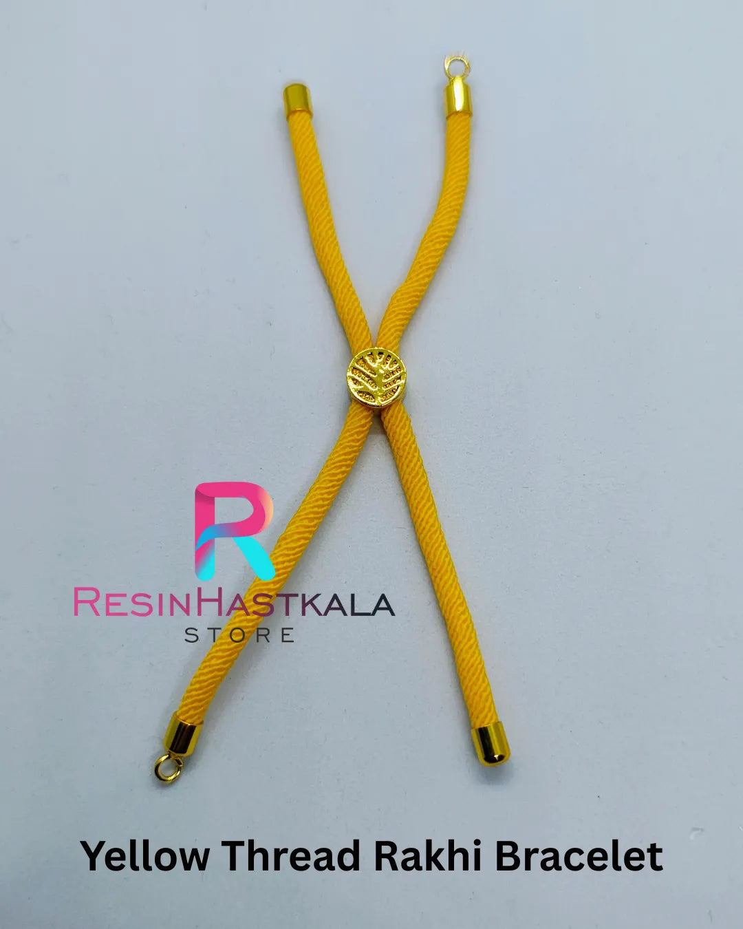 Yellow Thread Rakhi Bracelet