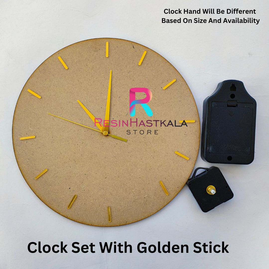 Golden Only Stick Clock Set