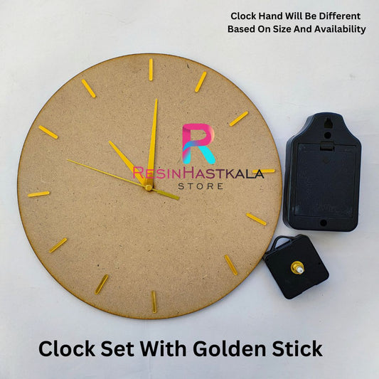 Golden Only Stick Clock Set