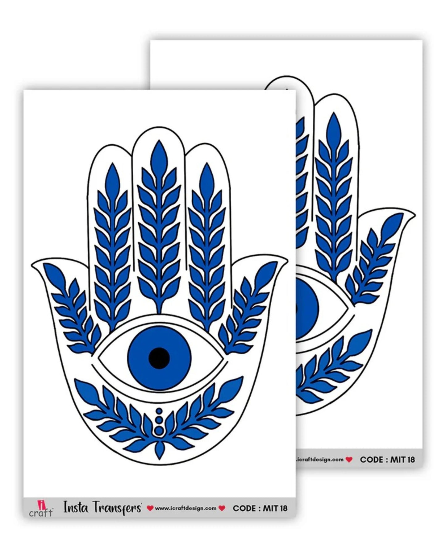 iCraft Water Transfer Sticker – Evil Eye Design (MIT18) (3.5" x 5")
