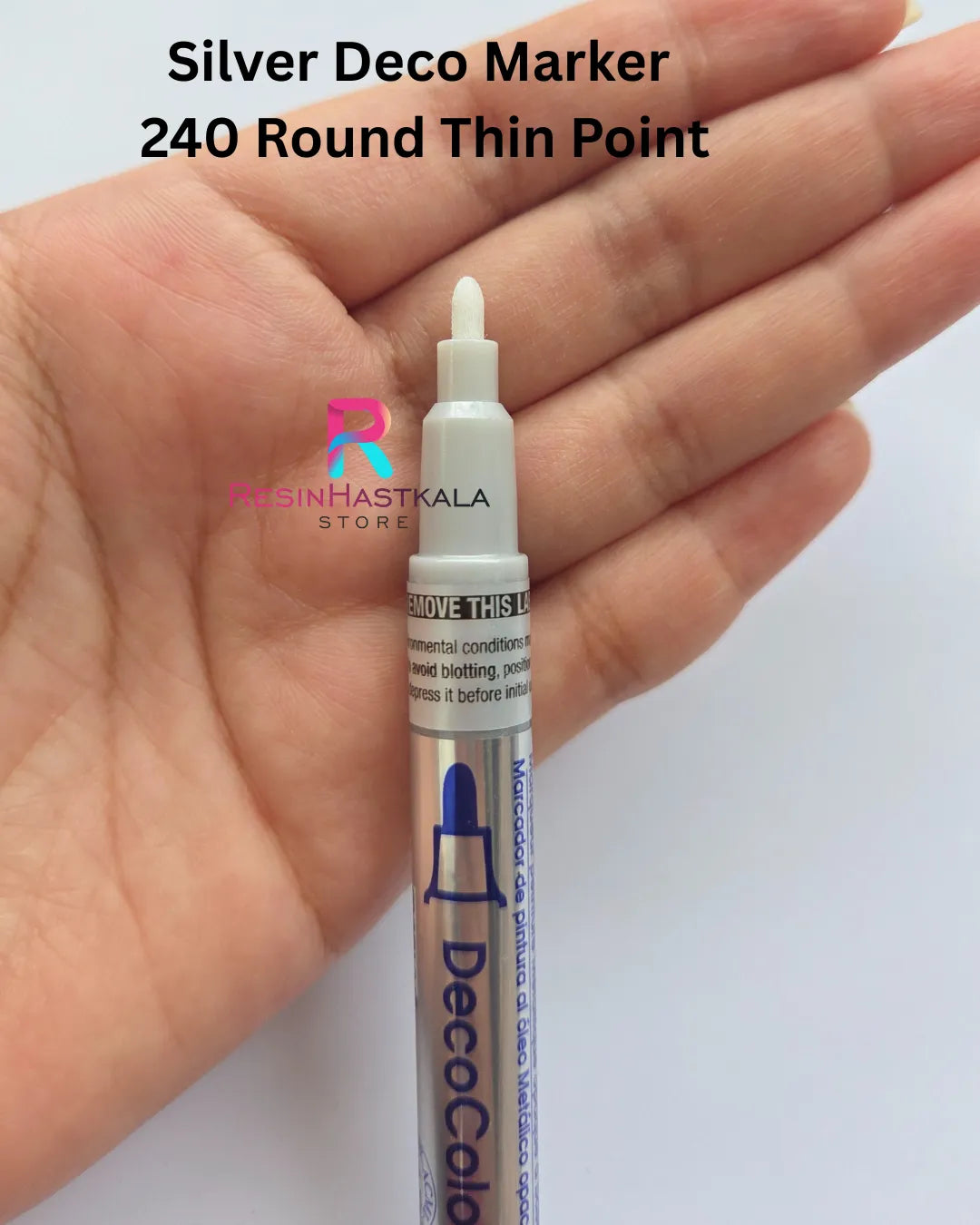 Silver Deco Marker (240 Round Thin Point)