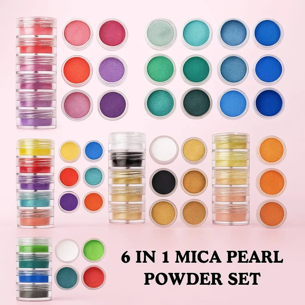 6 In 1 Mica / Pearl Powder Set