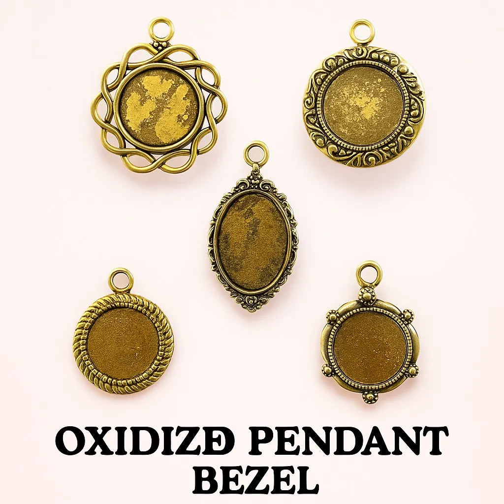 Oxidized Pendant Bezel