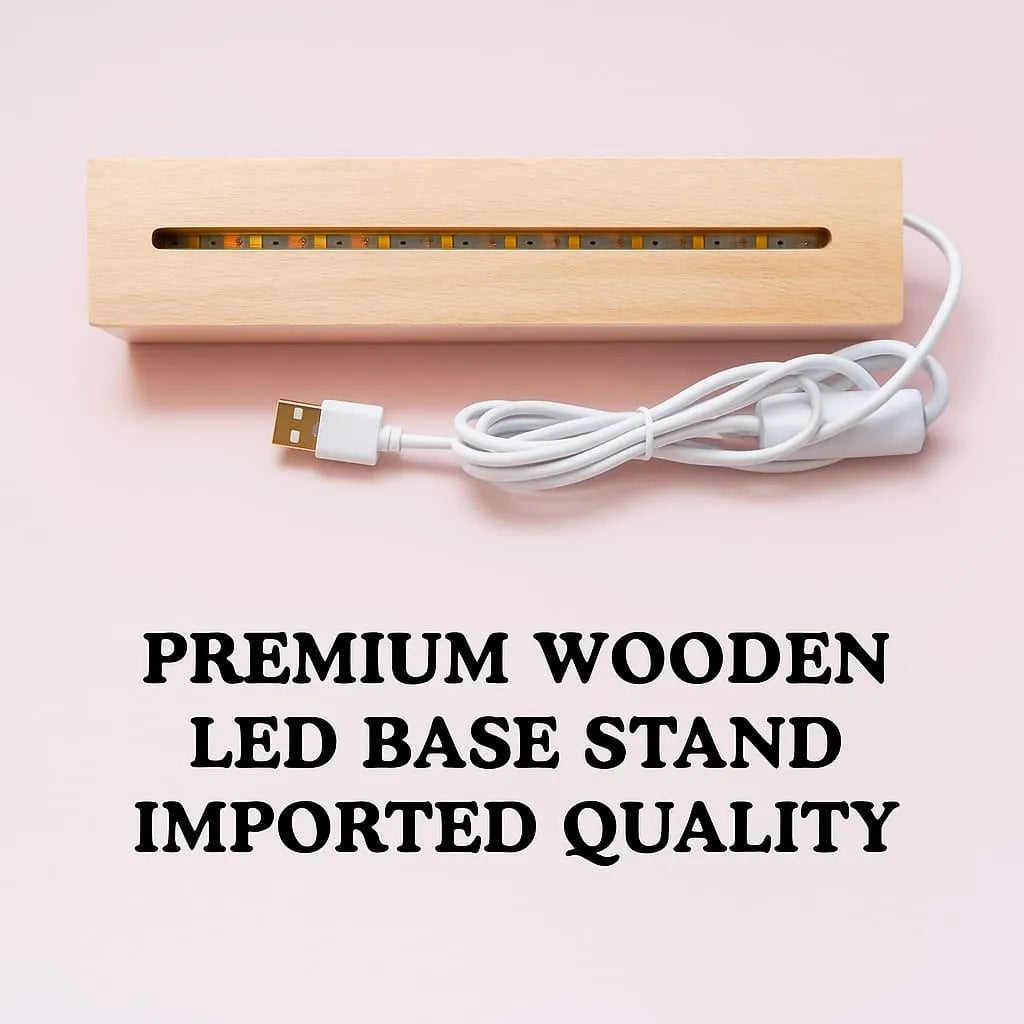 Premium Wooden Led Base Stand (Imported Quality)