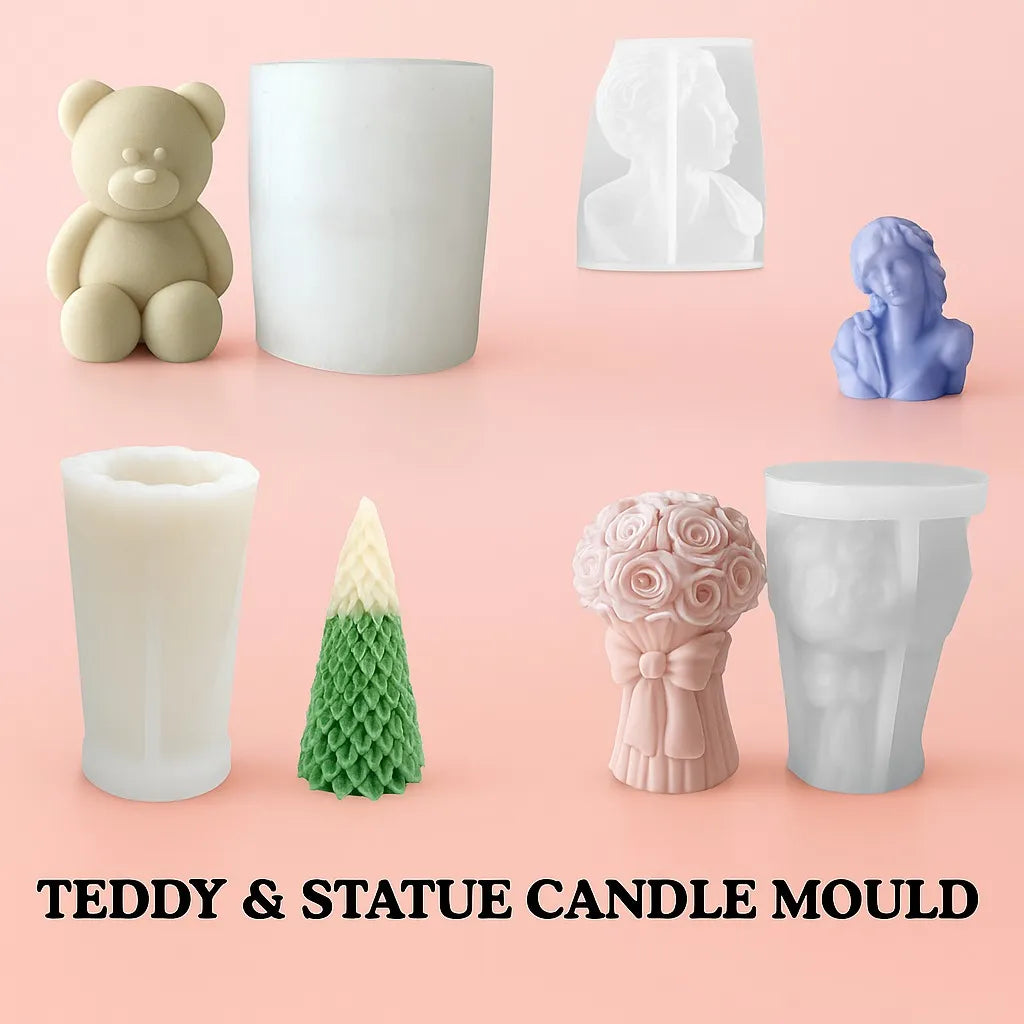 Teddy & Statue Candle Mould
