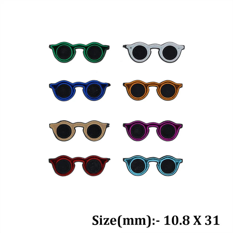 10.8 x 31mm Mix Colour Gandhi Chashma – 25 pcs Pack for Doll, Teddy & Pipe Cleaner Craft
